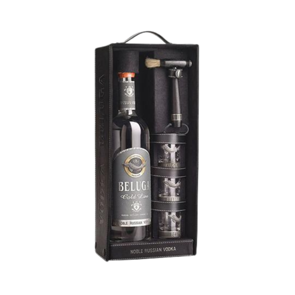 Beluga Gold Line Luxe Leder Case Giftbox 70cl