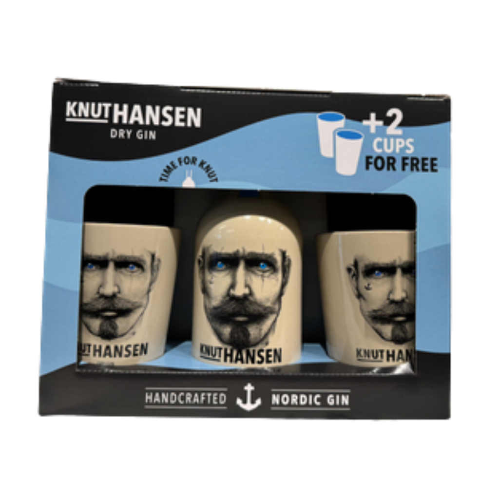 Knut Hansen 50cl Giftbox + 2 Cups