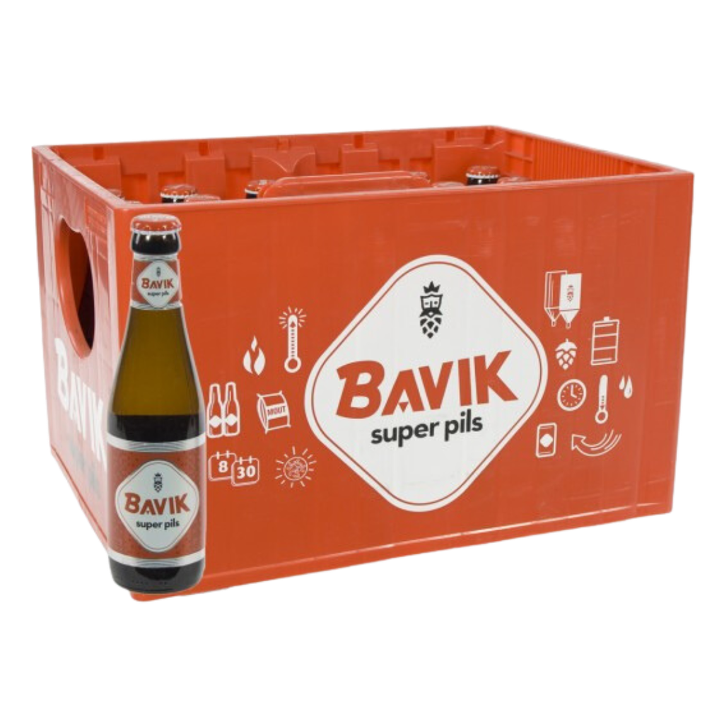 Bavik Super Pils 24x25cl Bak (Leeggoed 4,50€)