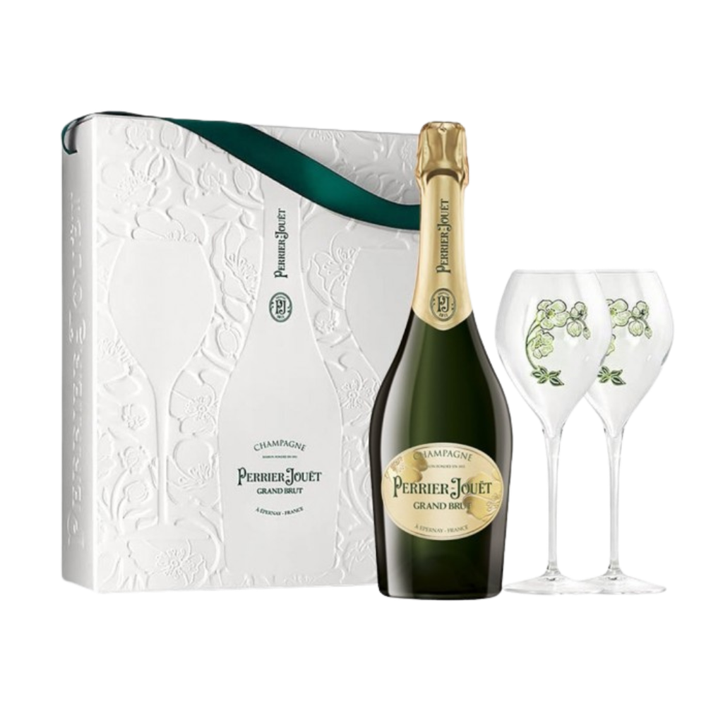 Perrier Jouet Grand Brut + 2 glazen 75cl