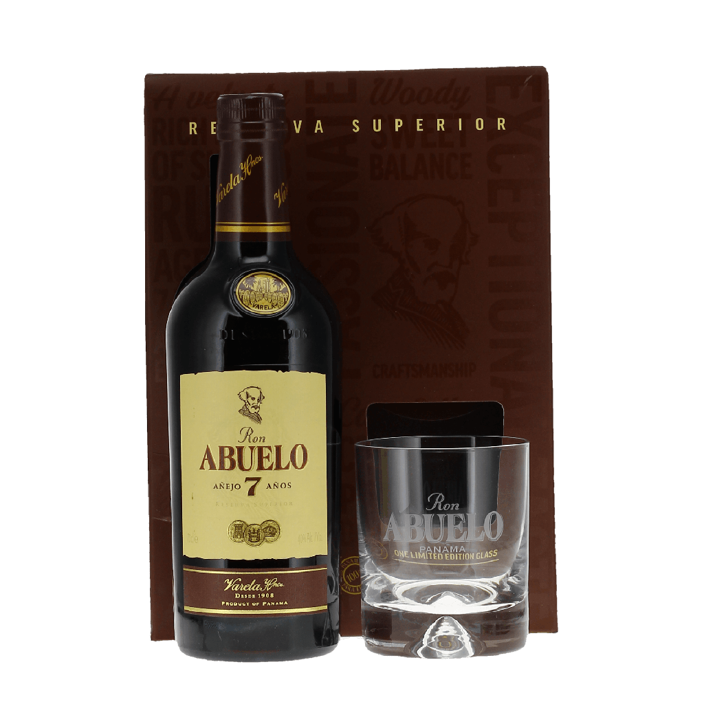Abuelo 7 Years + glass 70cl