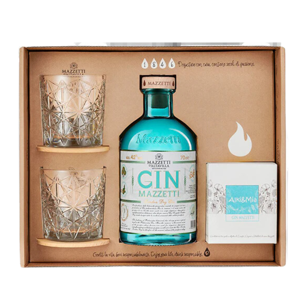 Mazzetti Gin Giftbox + kaars 70cl
