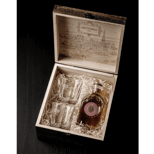 MM Antverpia Rum 1550 Monumental Wooden Box 50cl