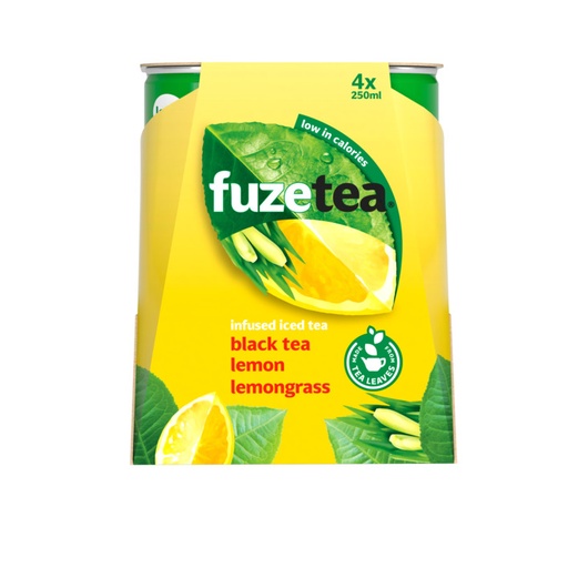 Fuze Tea Lemon Lemongras Blik 6x4x25cl