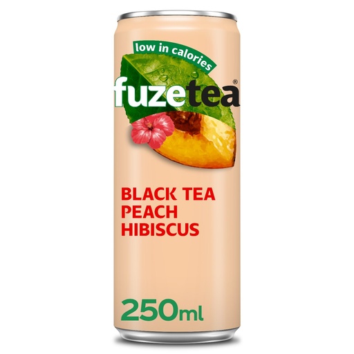 Fuze Tea Black Tea Peach Hibiscus Blik 1x25cl