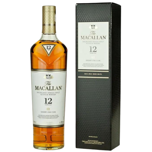 The Macallan 12Y Sherry Oak Single Malt Whisky 70cl