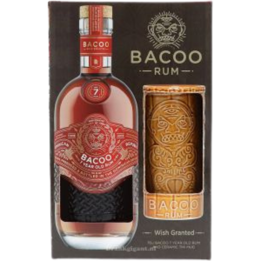 Bacoo 11 Years Tiki Rum Mug Gift Box 70cl