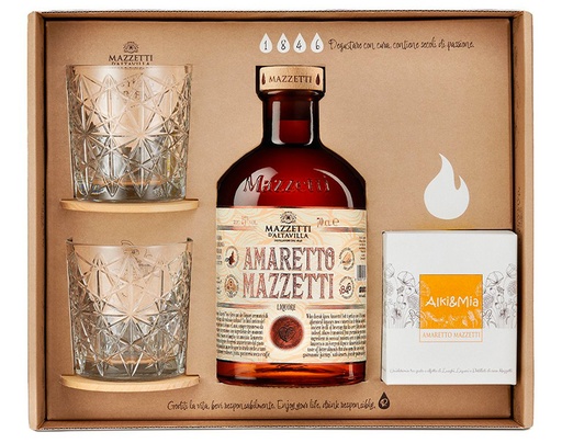 Mazzetti Amaretto Gift box + kaars 70cl