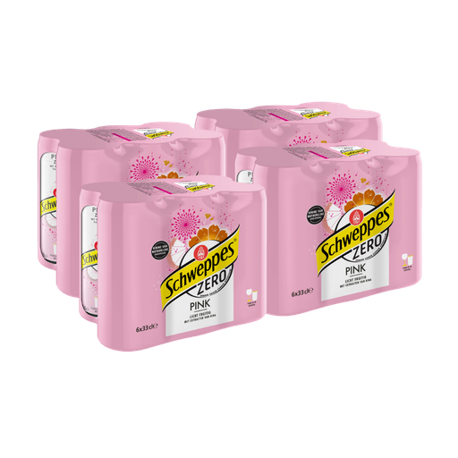 Schweppes Pink Tonic Zero Blik 24x33cl