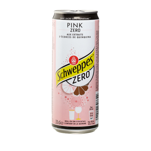 Schweppes Pink Tonic Zero Blik 1x33cl