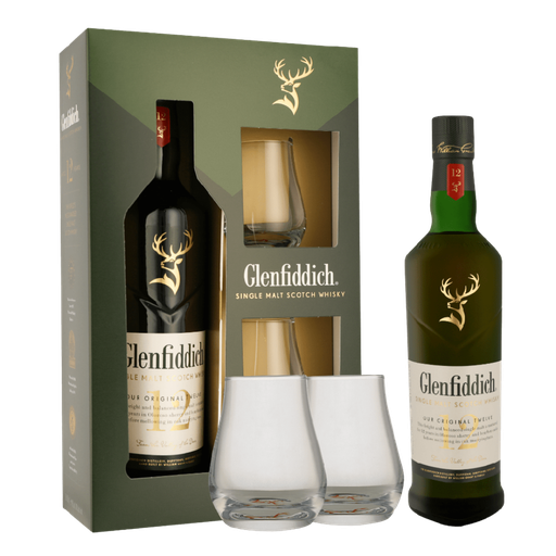 Glenfiddich 12 Years Single Malt Whisky 70cl Giftset