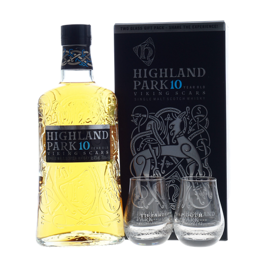 Highland Park 10Y Viking Scars Single Malt Whisky 70cl Giftset