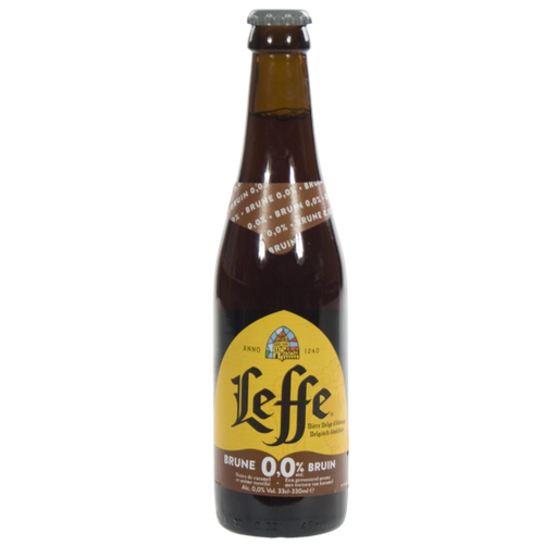 Leffe Bruin 0.0% 1x33cl Fles (Leeggoed 0.10€)