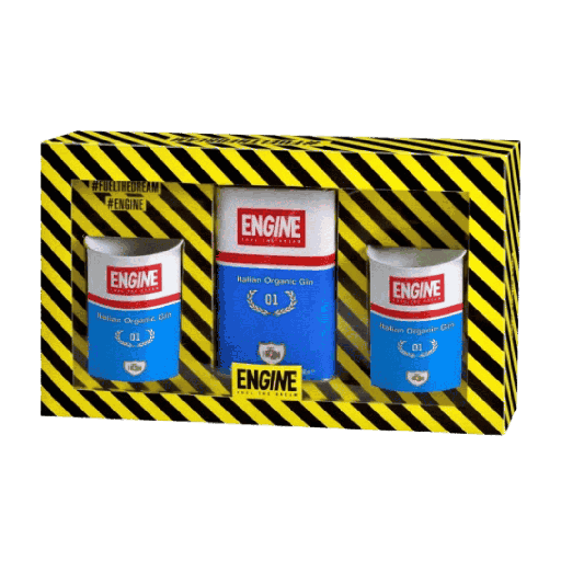Engine Gin Giftbox 50CL + 2 cups
