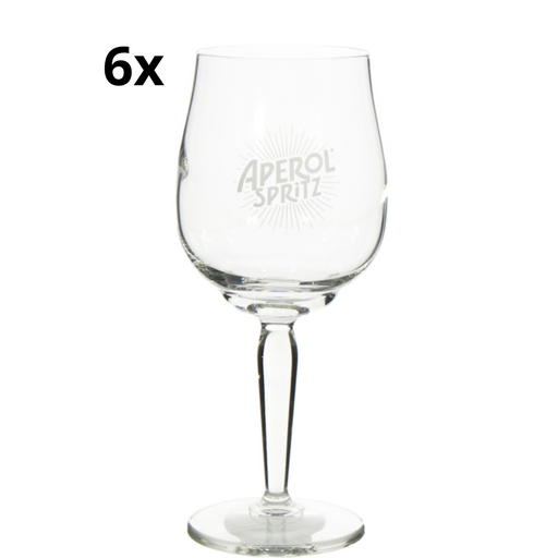Aperol glazen 6 stuks huur