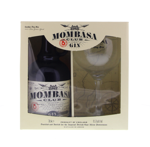 Mombasa Gin 70cl + Glas