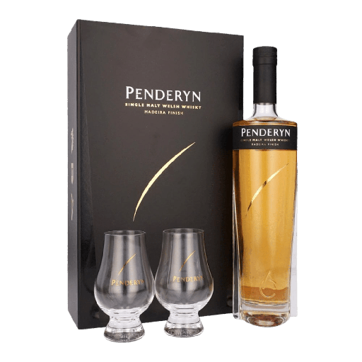 Penderyn Madeira Finish Welsh Whisky 70cl + 2 glazen