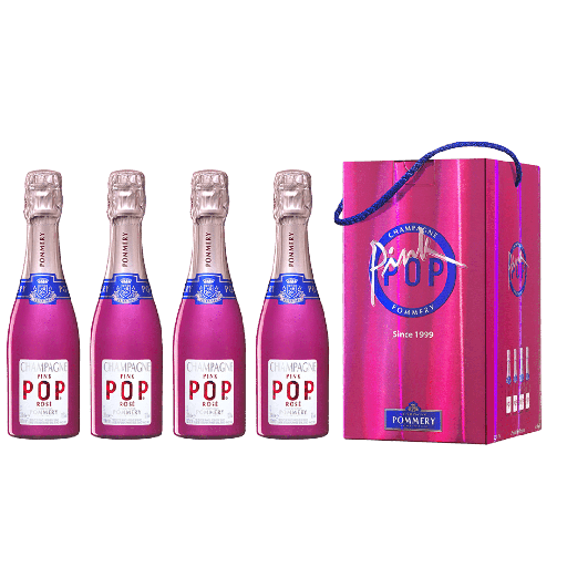 [2000082] Pommery Champagne Pack de 4 POP Rosé 20cl