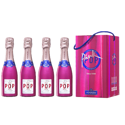 Pommery Champagne Pack de 4 POP Rosé 20cl