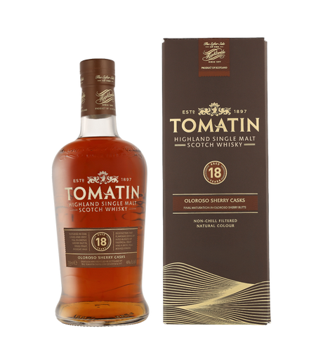 [2001046] Tomatin 18y Single Malt Whisky 70cl