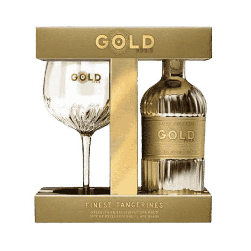 Gold 999.9 Gin + Glas Giftbox 70cl